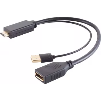 shiverpeaks -BASIC-S--Adapter-HDMI-A Adapter, Displayport-Buchse, 4K, 30 cm (80098-SPB)