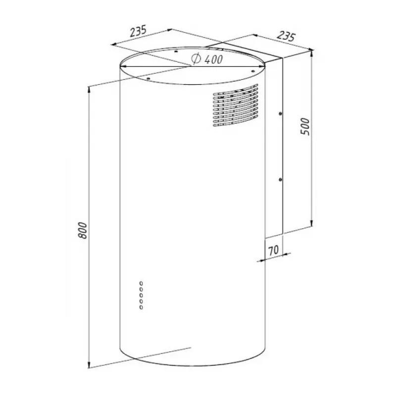 Dunstabzugshaube AKPO WK-4 BALMERA WL schlank WEISS SEIDENMATT T450 M3