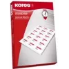 Nicht klebendes Etikett Kores L7037.10FT Transparent Rechteck