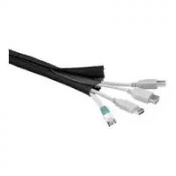 Wentronic Goobay Kabelschlauch, Schwarz – 1,8 m flexibler und montagefreundlicher Kabelschlauch (51919)