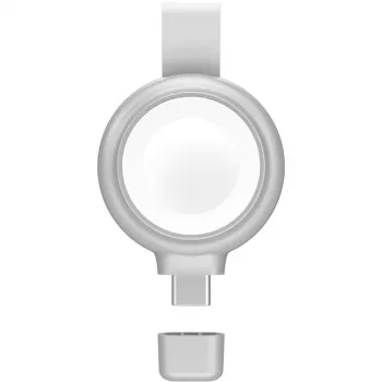Ladegerät 4smarts QI2 Smartwatch Silber USB Kabelloses Schnellladen