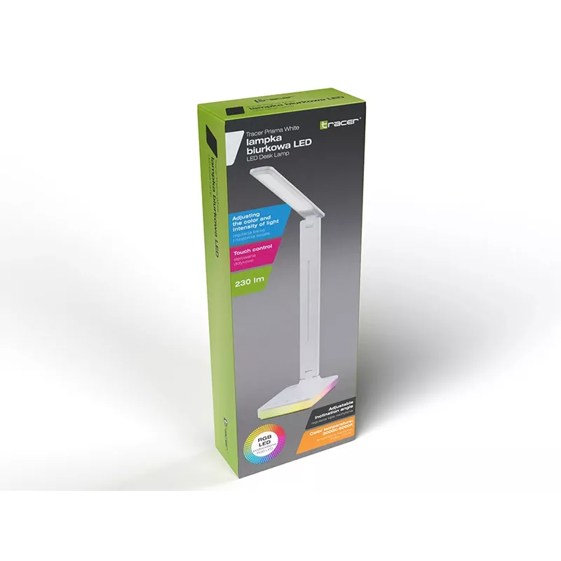 Tracer 47705 Prisma Weiße LED-Schreibtischlampe