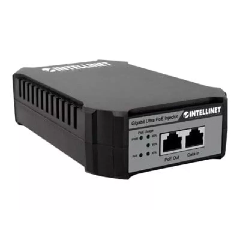 Intellinet Gigabit PoE++ Injektor, ein 95 W Port, IEEE 802.3bt (4PPoE)-konform, Kunststoffgehäuse, wandmontierbar