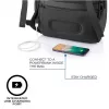 Freizeitrucksack XDDESIGN Bobby Soft mit 15,6-Zoll-Notebookfach, 16 l, PET, schwarz