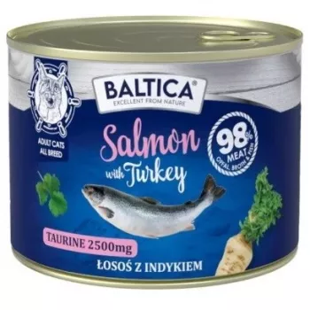 BALTICA Excellent Lachs mit Truthahn – Nassfutter für Katzen – 185 g