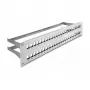 DeLOCK 19 Zoll Keystone Patchpanel 48 Port mit Zugentlastungen 2U grau
