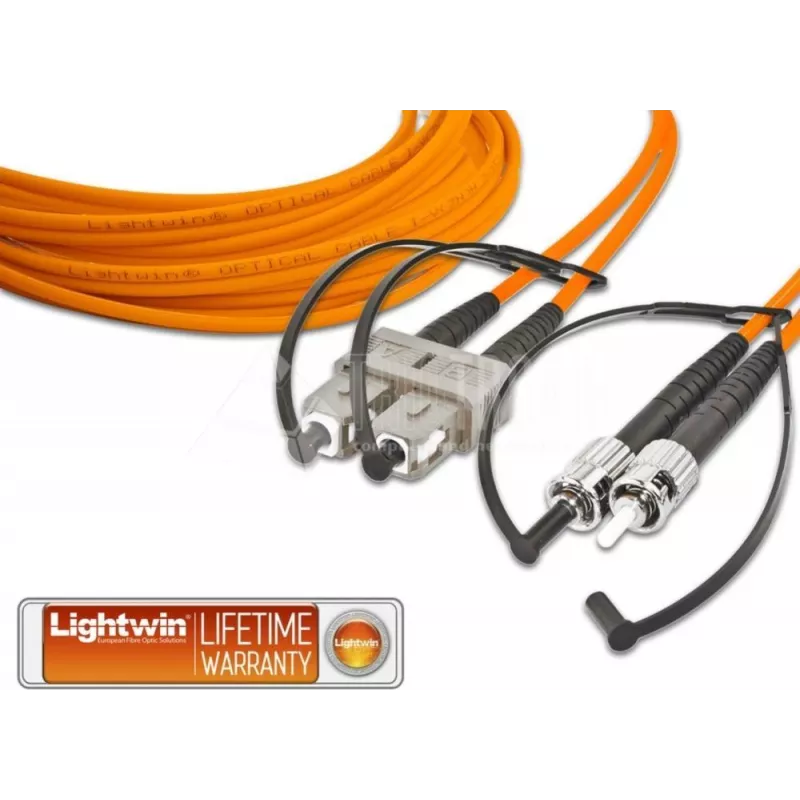 Lightwin Hochwertiges Duplex LWL-Patchkabel, MM OM1, SC - ST LWL-Patchkabel (LDP-62 SC-ST 10.0)