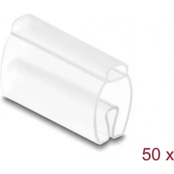 Kabelmarkierer DELOCK 80952, 50 Stück, für Kabel Ø 6–10 mm, transparent