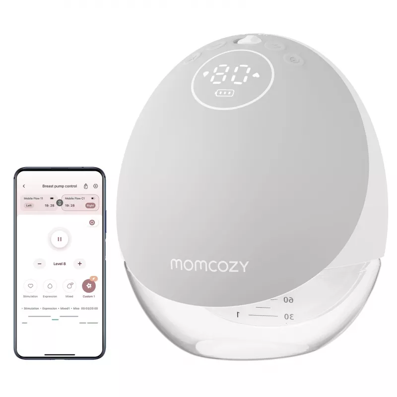 Milchpumpe Momcozy M9 single grau