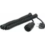 Verlängerungskabel AS Schwabe 70410 — schwarzes Spiralkabel, 3 m Länge