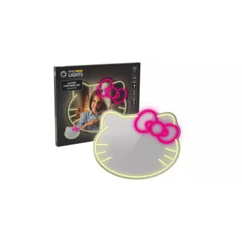 LED Neonspiegelleuchte MANTA MASNL129WH — Katze mit Schleife Dekorativer Neon-Akzent