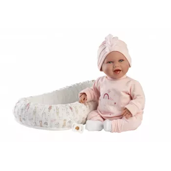 Babypuppe Llorens Mimi Baby 42 cm — realistisches Gesicht, lacht, weicher Körper