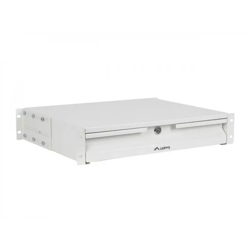 RACK-SCHUBLADE 19 2U 360MM GRAU LANBERG (2U/483X360MM TRAGKRAFT BIS 90KG, 4-PUNKT-MONTAGE)