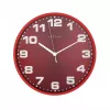 NeXtime Uhr 3053ro Dash Red, Ø35 cm, Wand, Rot/Silber