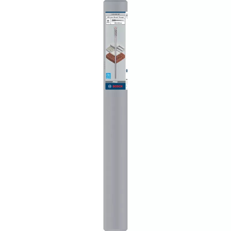 Bosch Durchbruch-Bohrer SDS max-9 break through, Bohrhammer, 5.5 cm, 600 mm, Ziegel, Beton, Kalkstein, 45 cm, SDS Max