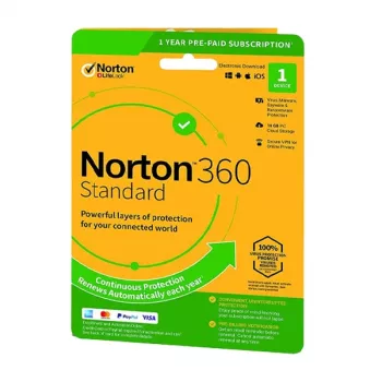 Norton 360 Standard | 1 Gerät | 1 Jahr | 10 Gb Cloud-Speicher | EU | NON SUB |