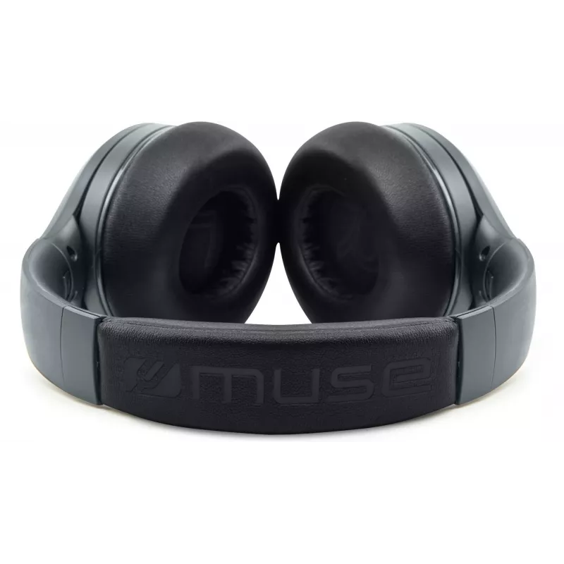 Kopfhörer muse M-295 ANC — kabellos, supra-aural, Bluetooth & USB-C, 20–20.000 Hz, 260 g, grau