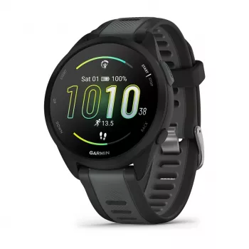 Garmin Forerunner 165 Music - Schwarz - Sportuhr mit Armband - Silikon - Schiefergrau - Handgelenkumfang: 126–203 mm - Anzeige 3 cm (1.2) (010-02863-30)