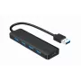 USB-Hub Gembird 4-Port USB 3.1 (Gen 1) — 4 Ports, USB 3.2 Gen 1 Type-A, 5V/2.1A, 109×30×10 mm, schwarz