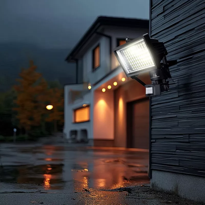 Maclean MCE442 Solar-LED-Strahler mit Bewegungsmelder Flutlicht Wandmontage-Leuchte Dämmerung IP44 6W 6000K