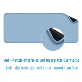 XXL-Schreibtischunterlage für Maus und Tastatur, blau
