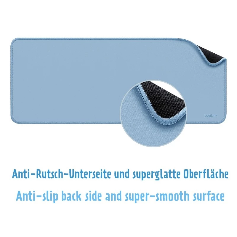 XXL-Schreibtischunterlage für Maus und Tastatur, blau