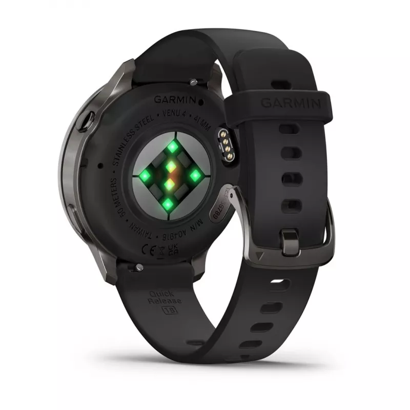 Garmin Venu 4 3,05 cm (1,2) AMOLED 41 mm Digital 390 x 390 Pixel Touchscreen Schwarz Wi-Fi GPS (Satellit)