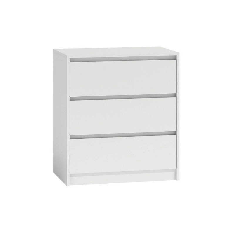 Kommode Top e Shop K3 BIEL, 3 Schubladen, weiß, Spanplatte, 700×430×780 mm