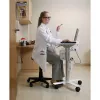 Ergotron StyleView Laptop-Wagen, SV10 – Wagen für Notebook – medizinisch – Metall – Weiß, Aluminium – Bildschirmgröße: bis 43,2 cm (bis 43,20 cm (17)) (SV10-1100-0)
