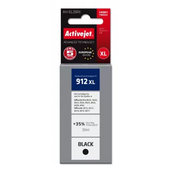Activejet AH-912BRX Tintenpatrone (Ersatz für HP 912XL 3YL84AE; Premium; 1100 Seiten; 30 ml, schwarz)