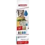 Marker-Set Edding 4600 Faserschreiber, 5 Stück, mehrfarbig, Box-Verpackung, hergestellt in Deutschland