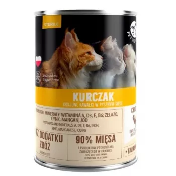 Nassfutter für Katzen PetRepublic KOT STERILE Huhn in Soße 400g für sterilisierte Katzen