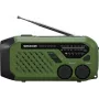 Tragbares UKW/MW-Radio SENCOR SRD1000SCLGR mit Bluetooth, Solar-/Kurbel-/USB-C-Ladung, 2000-mAh-Akku, IPX4, LED-Leuchten