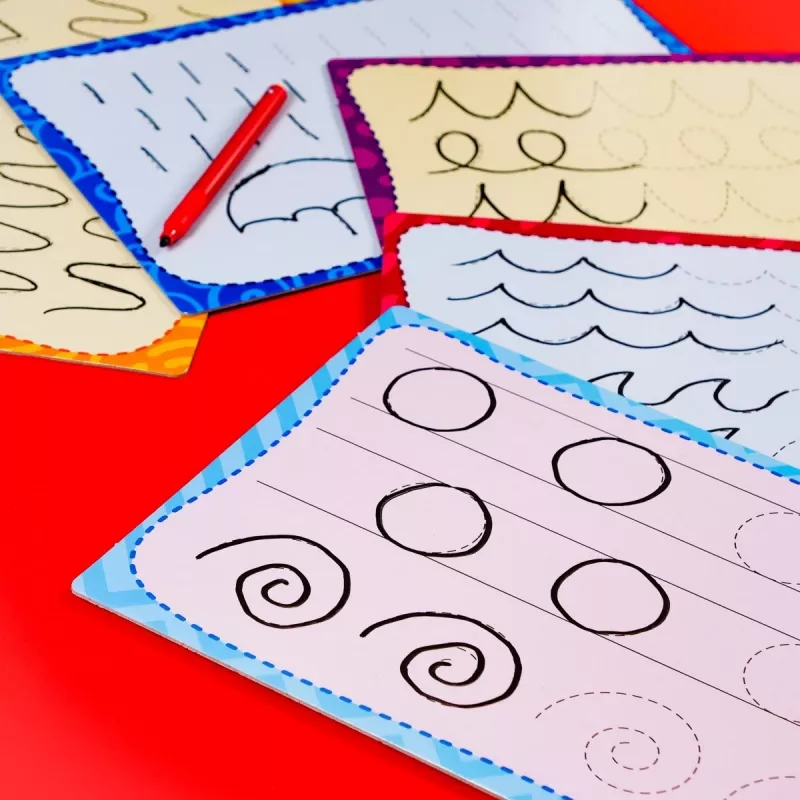 Montessori Stift Schreibschule Lernset mit 18 Tafeln