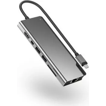 ALOGIC ULDPLSV2-SGR Notebook-Dockingstation & Port-Replikator kabelgebunden USB 3.2 Gen 1 (3.1 Gen 1) Typ-C Schwarz - Grau (ULDPLSV2-SGR)