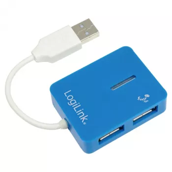 LogiLink USB 2.0 4-Port Hub - Blau - Windows 98SE/ME/200/XP/Vista/2003/7 (UA0136)