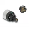 DeLOCK M12 Steckverbinder A-kodiert 5-polig Buchse Schraubanschluss