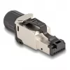 DeLOCK 86017 Kabelverbinder RJ45/LSA Schwarz Silber Stecker