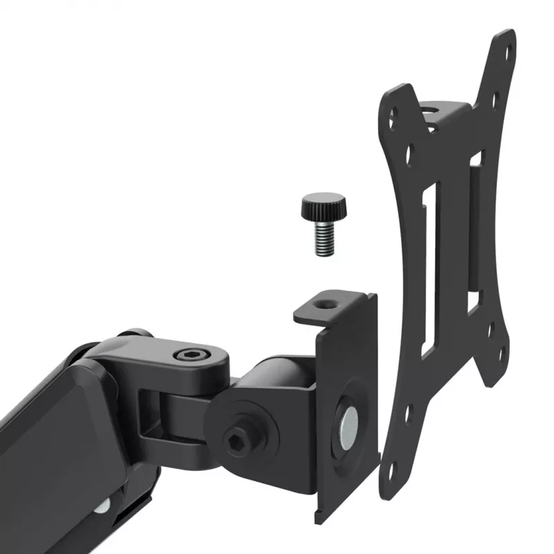 Maclean 2-fach Monitorhalterung, Gasfeder, 17-32 inch, 2-10 kg, schwarz, MC-136