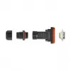 DeLOCK D-Sub 9-polig Male IP67 wasserdicht Anschlussstecker schwarz orange