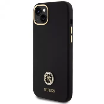 GUESS | GUHCP15M4DGPK | Backcover | Apple | iPhone 15 Plus/14 Plus | TPU, Silikon, Mikrofaser | Schwarz