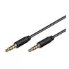 Wentronic Goobay 3,5-mm-Klinkenverbindungskabel, Schwarz, 0,5 m – Klinkenstecker 3,5 mm (4-polig, Stereo) > Klinkenstecker 3,5 mm (4-polig, Stereo) (63824)