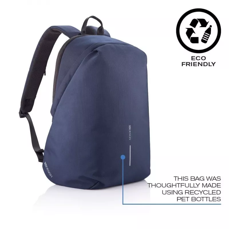 Freizeitrucksack XDDESIGN Bobby Soft mit 15,6 Zoll Laptopfach, 16 l, marineblau, PET