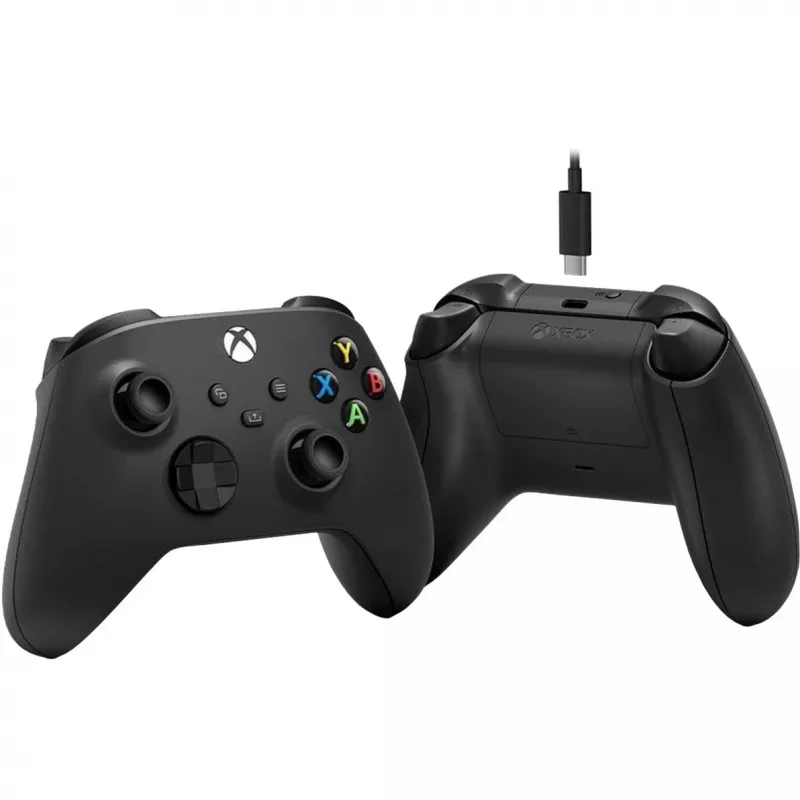 Microsoft Xbox Wireless Controller + USB-C-Kabel Schwarz Gamepad Analog / Digital PC, Xbox One, Xbox One S, Xbox One X, Xbox Series S, Xbox Series X