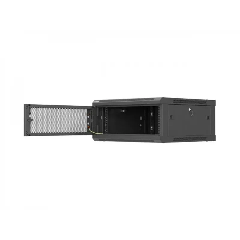 Wandmontierter 19-Zoll-4U-LANBERG-Installationsschrank 600x600 mm, schwarz
