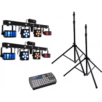 LED Laser Bar Set EUROLITE 2x KLS PRO mit Easy Show und 2x M-4 Ständern