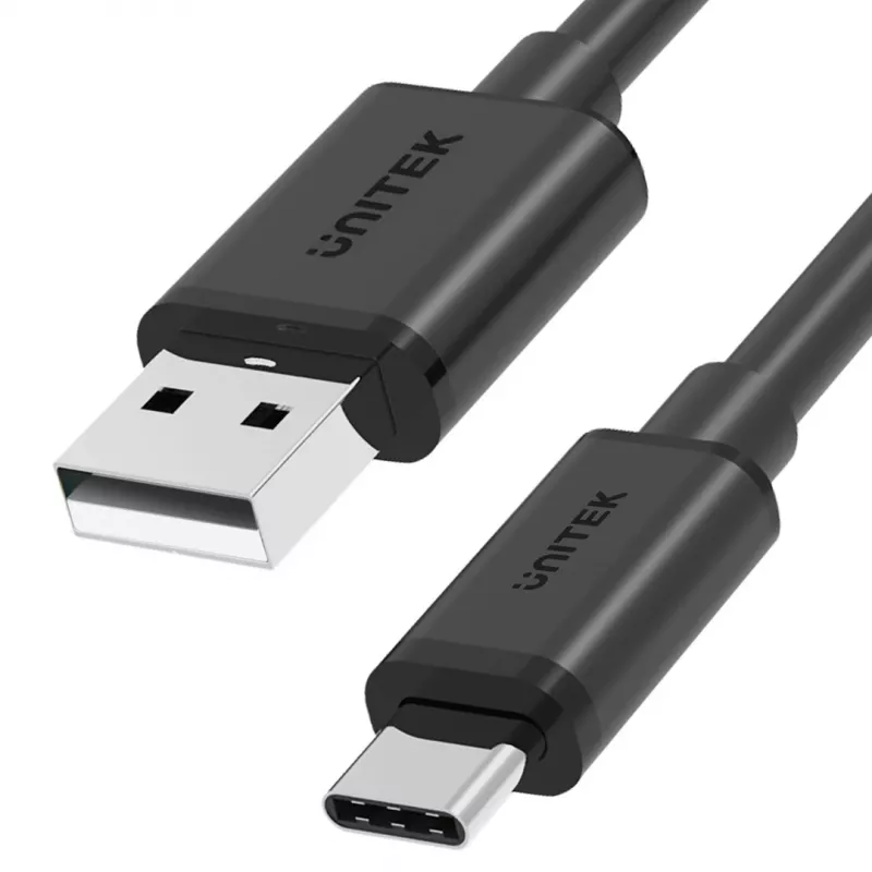 UNITEK Kabel USB USB-A — USB-C 50CM, Y-C481BK SCHWARZ