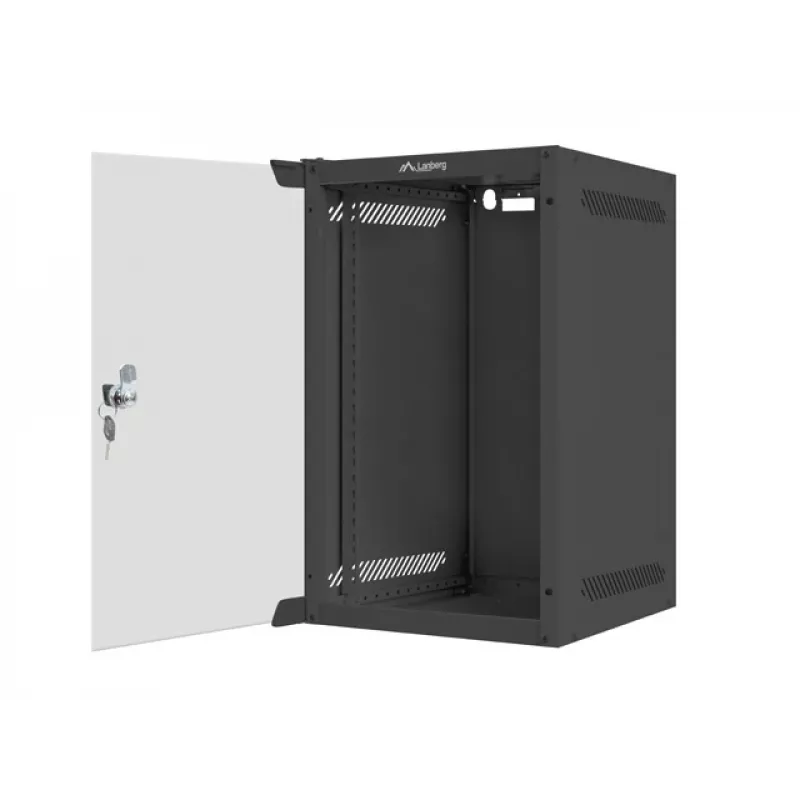 Wandmontage-Rack LANBERG WF10-2309-10B 9U, 469×280×310 mm, 10 Zoll Tiefe, schwarz, IP20