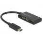 Delock USB 3.1 Gen 1 Kartenleser USB Typ-C Stecker 4 Steckplätze - Kartenleser - All-in-One (MMC, SD, miniSD, RS-MMC, TransFlash, MMCmobile, microSD, MMCmicro, SDHC, miniSDHC, microSDHC, SDXC, microSDXC, SDHC UHS-I, microSDHC UHS-I)