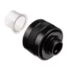 Fitting Alphacool 17473 — Messing 23 mm Höhe, 26 mm Durchmesser, schwarz